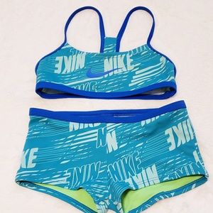 Nike girl's two piece swimsuit size 7